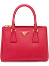 Prada Mini Galleria Tote Bag In Red