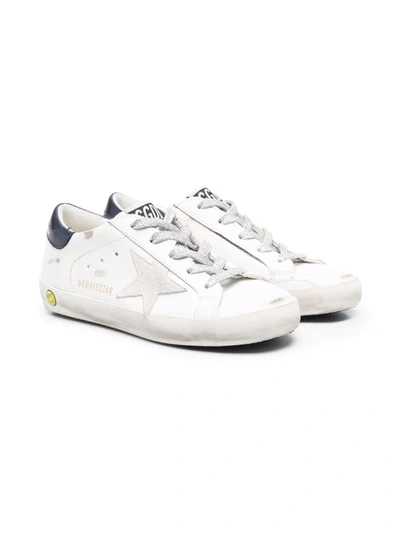 Golden Goose Kids' Superstar Low-top Leather Sneakers In White