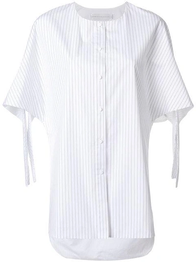 Victoria Victoria Beckham Tie Sleeve Pinstripe Shirt