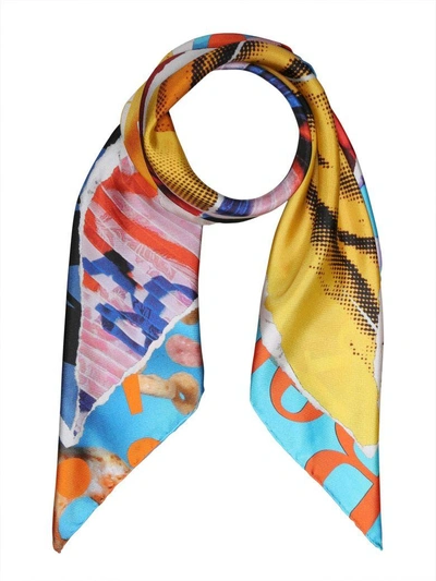 Moschino Printed Foulard In Multicolor