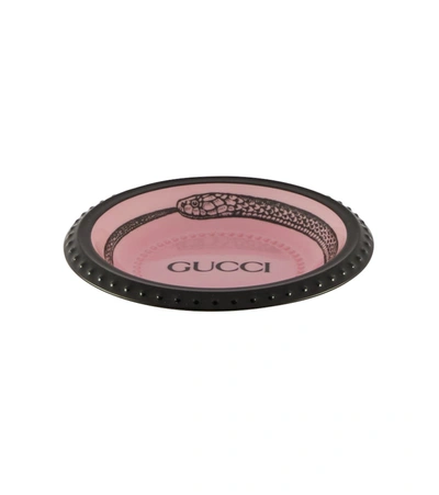 Gucci Ouroboros Porcelain Decorative Tray In Purple Dream,mi