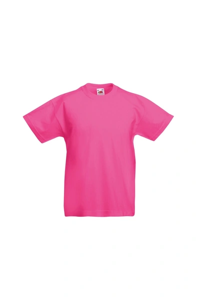 Fruit Of The Loom Childrens/teens Original Short Sleeve T-shirt (fuchsia) In Pink
