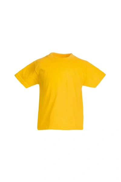 Fruit Of The Loom Childrens/teens Original Short Sleeve T-shirt (sunflower) In Yellow