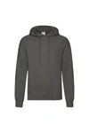 Fruit Of The Loom Mens Hooded Sweatshirt/hoodie (light Graphite) In Grey