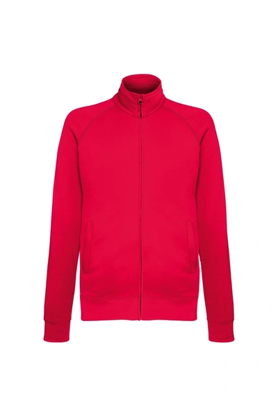 Fruit Of The Loom Mens Lightweight Full Zip Sweatshirt Jacket (red)