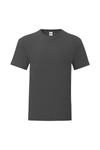 Fruit Of The Loom Mens Iconic T-shirt (light Graphite Grey) In Black