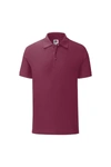 Fruit Of The Loom Mens Tailored Polo Shirt (burgundy) In Purple