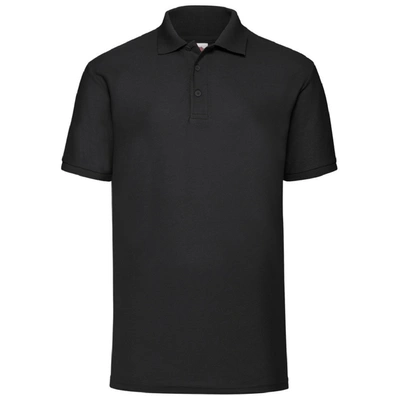 Fruit Of The Loom Mens 65/35 Pique Short Sleeve Polo Shirt (black)