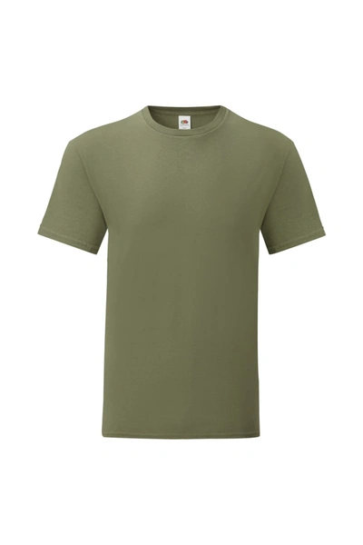 Fruit Of The Loom Mens Iconic T-shirt (pack Of 5) (classic Olive Green)