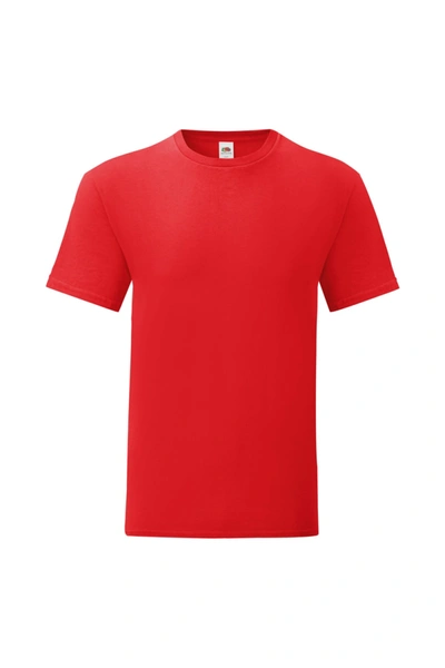 Fruit Of The Loom Mens Iconic T-shirt (pack Of 5) (red)