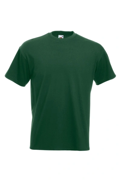 Fruit Of The Loom Mens Super Premium Short Sleeve Crew Neck T-shirt In Green
