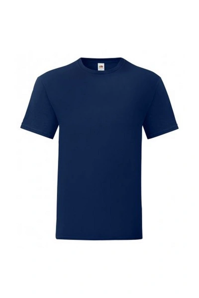 Fruit Of The Loom Mens Iconic T-shirt (pack Of 5) (navy) In Blue