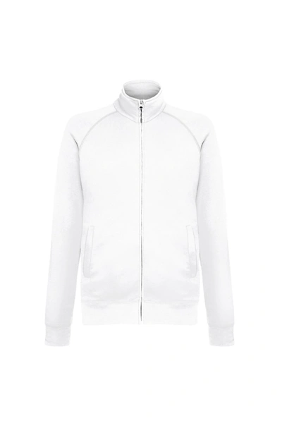 Fruit Of The Loom Mens Lightweight Full Zip Sweatshirt Jacket In White