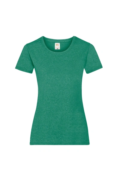 Fruit Of The Loom Ladies/womens Lady-fit Valueweight Short Sleeve T-shirt (pack (r In Green