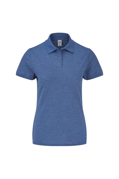 Fruit Of The Loom Womens/ladies Lady Fit Piqué Polo Shirt (royal Blue Heather)