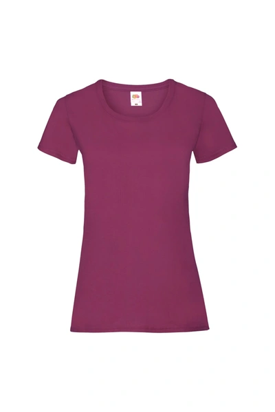 Fruit Of The Loom Ladies/womens Lady-fit Valueweight Short Sleeve T-shirt (pack (b In Purple