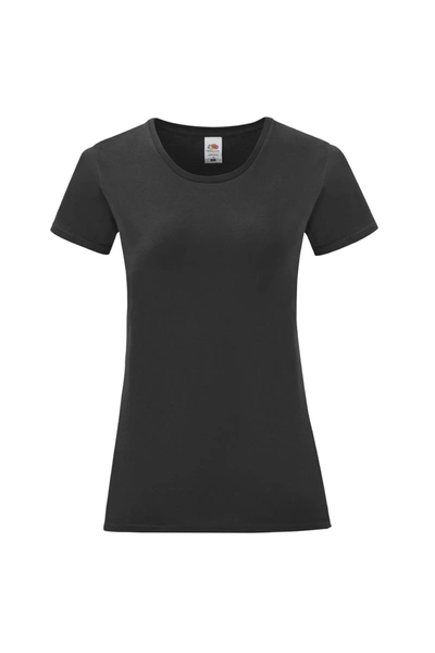 Fruit Of The Loom Womens/ladies Iconic 150 T-shirt In Black