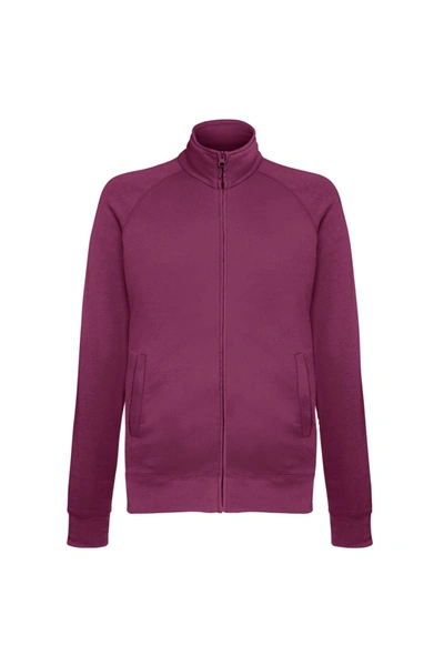Fruit Of The Loom Mens Lightweight Full Zip Sweatshirt Jacket In Purple