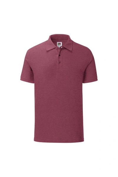 Fruit Of The Loom Mens Iconic Polo Shirt (heather Burgundy) In Purple