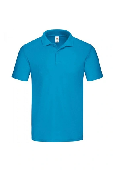Fruit Of The Loom Mens Original Pique Polo Shirt (azure) In Blue