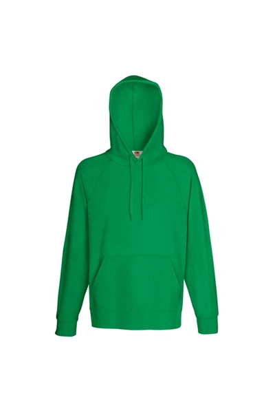 Fruit Of The Loom Mens Lightweight Hooded Sweatshirt / Hoodie (240 Gsm) (kelly Gre In Green