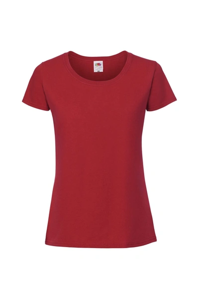 Fruit Of The Loom Womens/ladies Fit Ringspun Premium Tshirt (red)