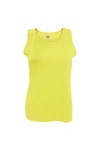 Fruit Of The Loom Womens/ladies Sleeveless Lady-fit Performance Vest Top In Yellow