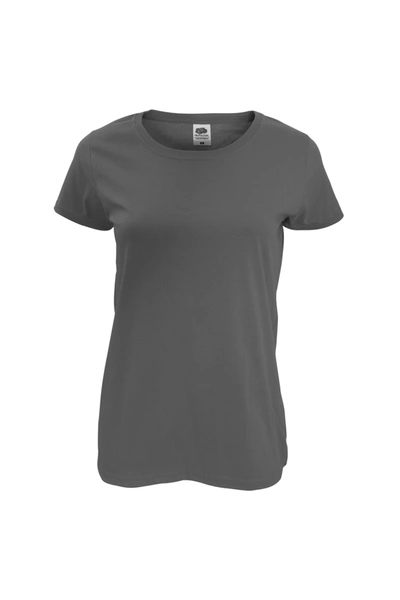 Fruit Of The Loom Womens/ladies Short Sleeve Lady-fit Original T-shirt In Black