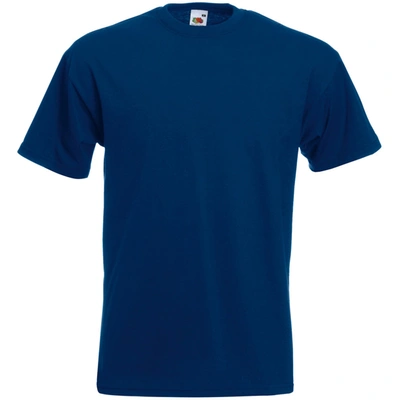 Fruit Of The Loom Mens Super Premium Short Sleeve Crew Neck T-shirt (navy) In Blue