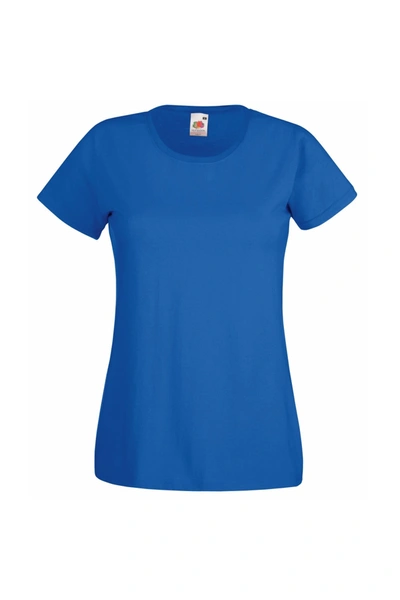 Fruit Of The Loom Ladies/womens Lady-fit Valueweight Short Sleeve T-shirt (royal) In Blue