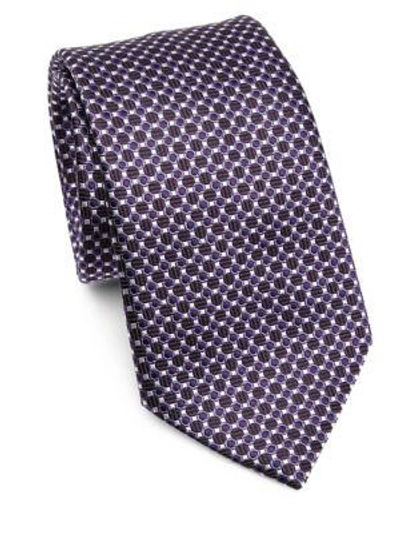Ermenegildo Zegna Patterned Silk Classic Tie In Purple