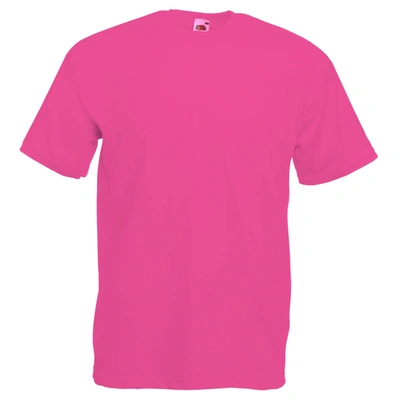 Fruit Of The Loom Mens Valueweight Short Sleeve T-shirt (fuchsia) In Pink