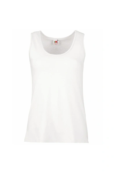 Fruit Of The Loom Ladies/womens Lady-fit Valueweight Vest In White