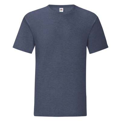 Fruit Of The Loom Mens Iconic T-shirt (pack Of 5) (heather Navy) In Blue