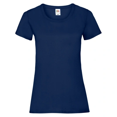 Fruit Of The Loom Ladies/womens Lady-fit Valueweight Short Sleeve T-shirt (pack (n In Blue