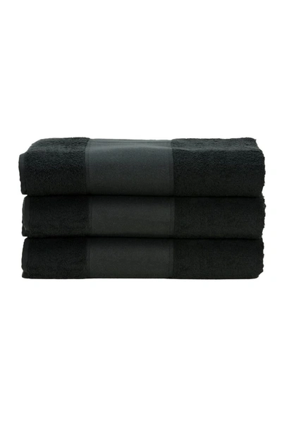 A&r Towels Print-me Hand Towel (black) (one Size)