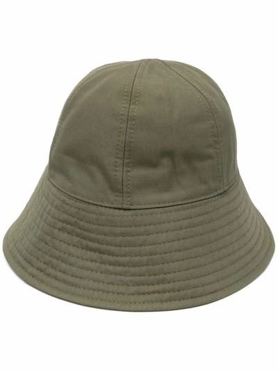 Jil Sander Stitched Bucket Hat In Grün