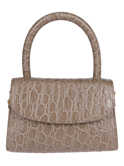 By Far Deep Taupe Mini Tote Bag In Brown