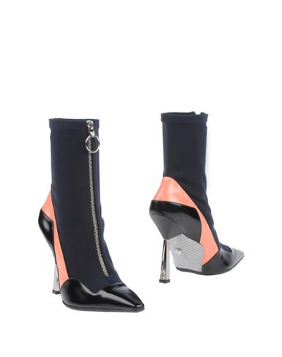 Versace Ankle Boot In Dark Blue