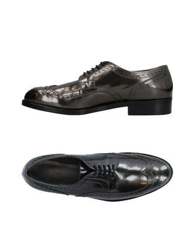 Robert Clergerie Lace-up Shoes In Lead