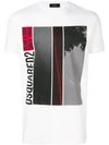 Dsquared2 Printed T-shirt In Biancobianco