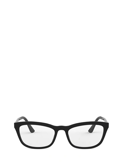 Prada Catwalk Demo Square Ladies Eyeglasses 0pr 10vv 1ab1o152 In Black