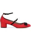 Tabitha Simmons Strappy Bow Pumps - Red