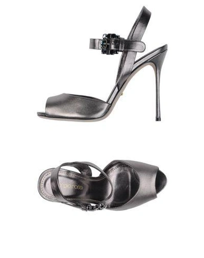 Sergio Rossi Sandals In Lead