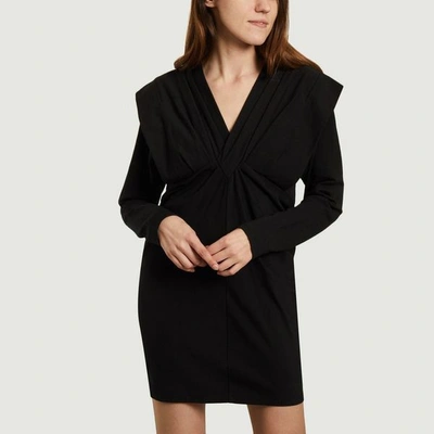 Iro Emylie Structured Shoulder Mini Dress In Black