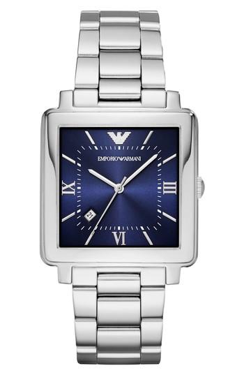 emporio armani men's stainless steel bracelet watch