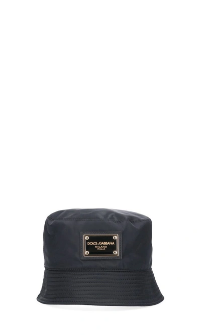 Dolce & Gabbana Black Logo Bucket Hat