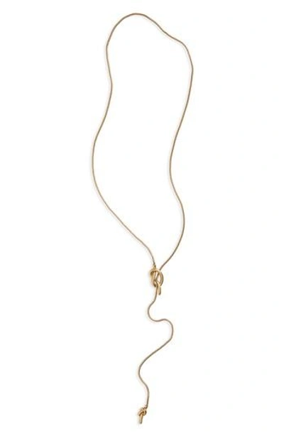 Madewell 'knotshine' Necklace In Gold Ox