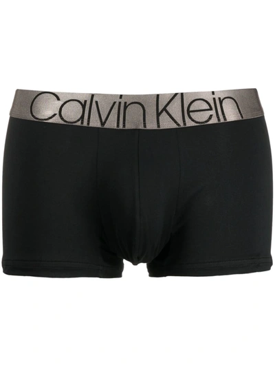 Calvin Klein Customized Stretch Boxer Briefs In Black