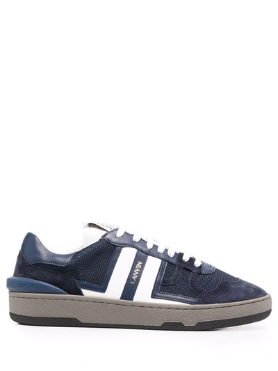 Lanvin Clay Mesh Low-top Sneakers In Navy Blue